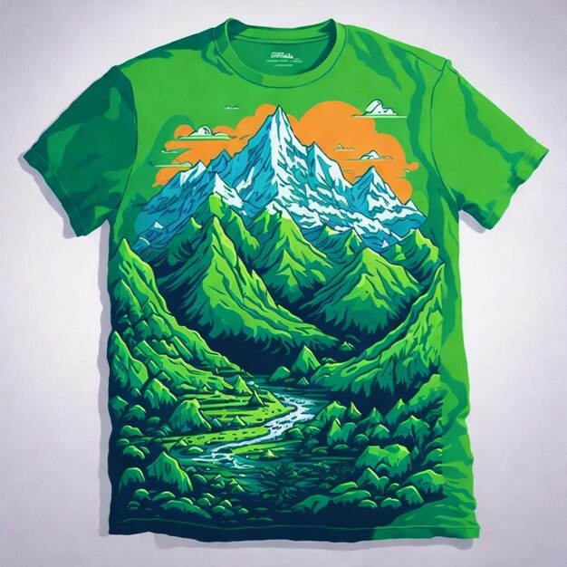 Photo mountain tshirt design