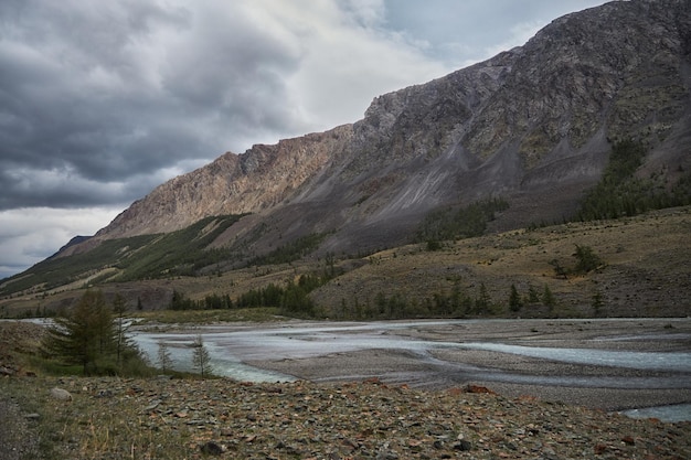 Mountain valley of Altai mountains fabulous landscape of wildlife amazing views of the mountain ranges Hike