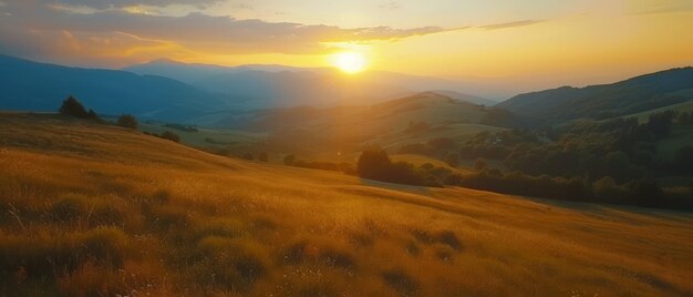 Фото Горная долина во время восхода солнца природный летний пейзаж в словакии