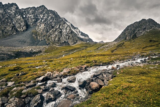 Mountain valley in Kyrgyzstan