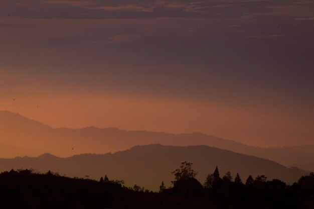 Mountain view during sunset