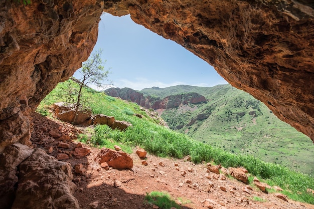 Mountain view from the cave