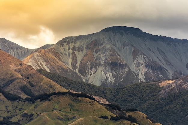 Вид на горы в Новой Зеландии