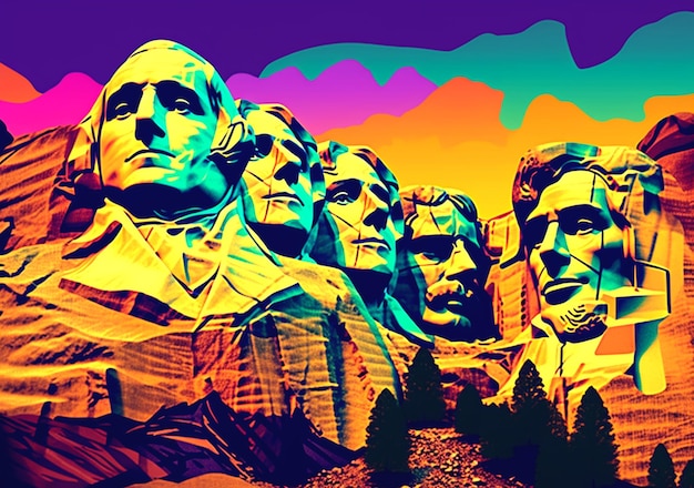 Foto viste di montagna da mount rushmore