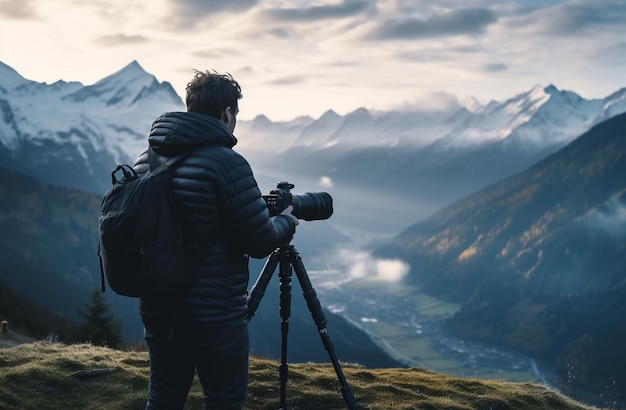 Mountain Vista Captured by Photographer's Lens