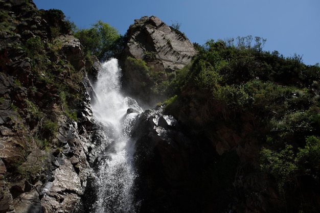 mountain waterfall