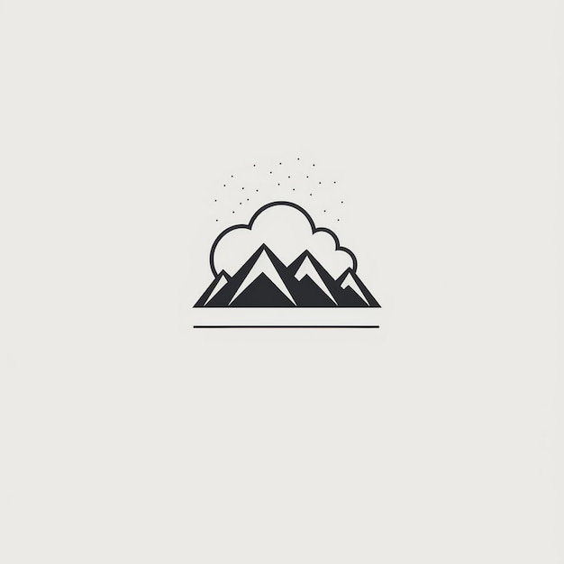 Photo a mountain with a cloud on it and a mountain on the top.