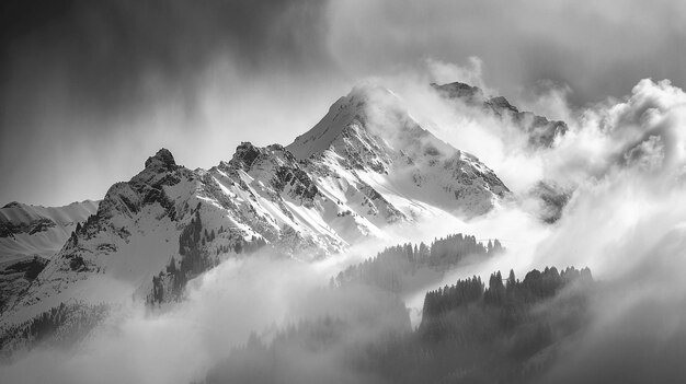 a mountain with a mountain in the background