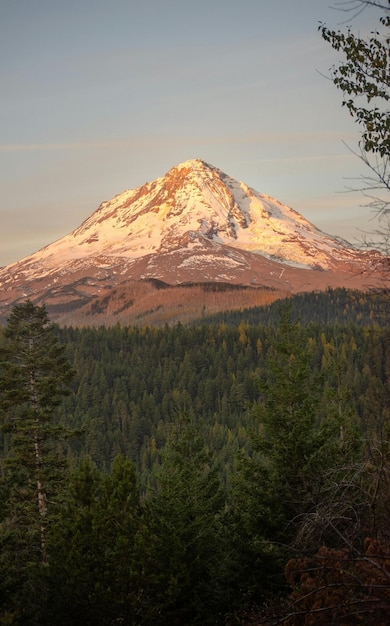 a mountain with a mountain in the background