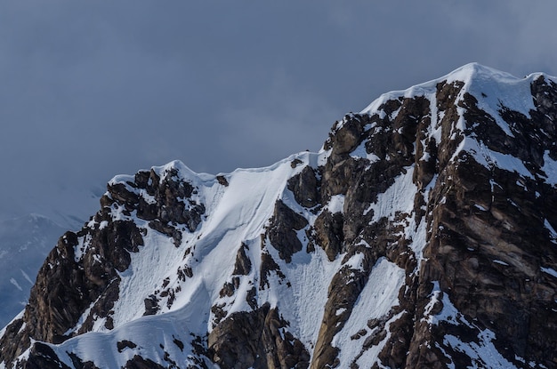 Mountain with snow in summer