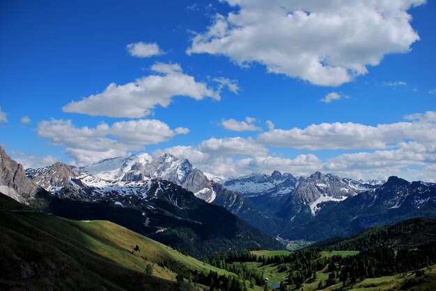 Mountain with snow