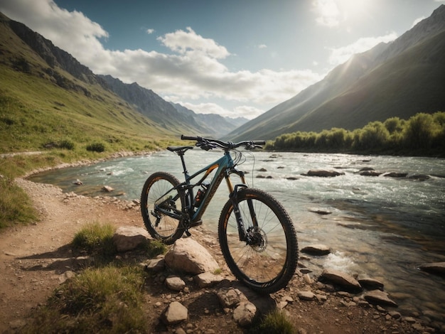 Mountainbike in een jungle