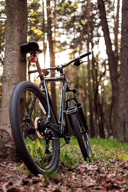 Mountainbike in het bos