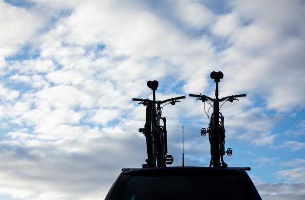 Mountainbikes on a car