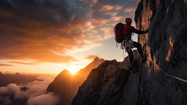 Mountaineer's tent under starry night sky