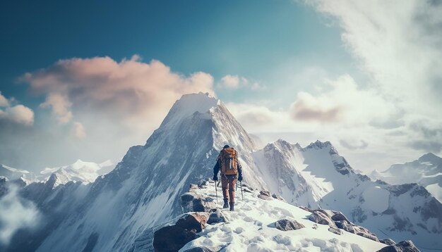 Mountaineering professional adventure photoshoot