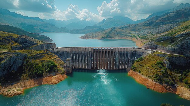 山に囲まれた湖