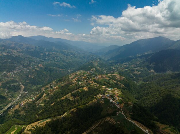 Mountains and agricultural land in the philippines