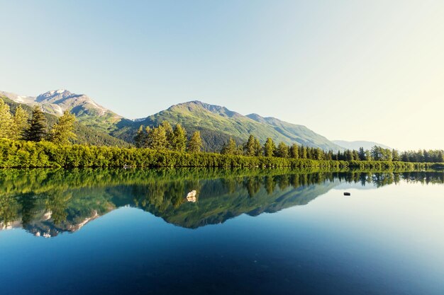 Mountains of Alaska in summer