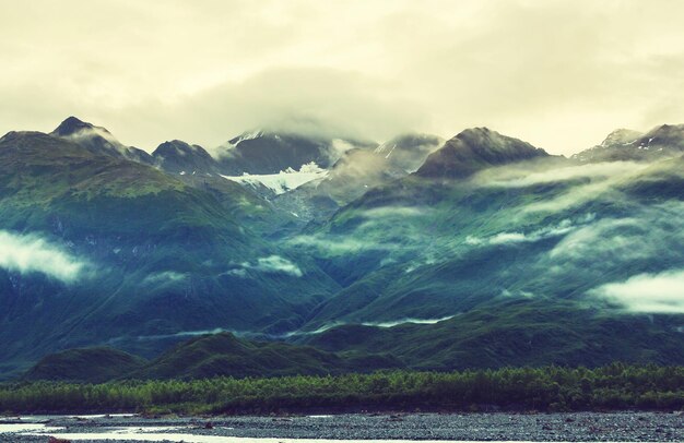 Mountains of Alaska in summer