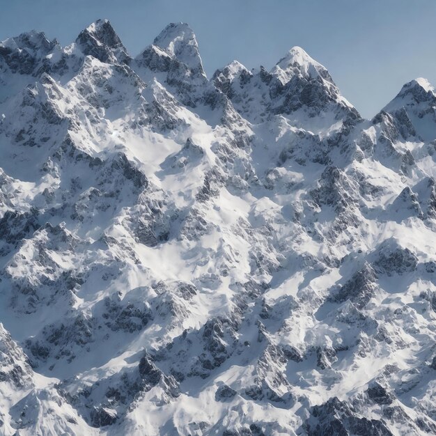 Mountains full of snow Generative AI