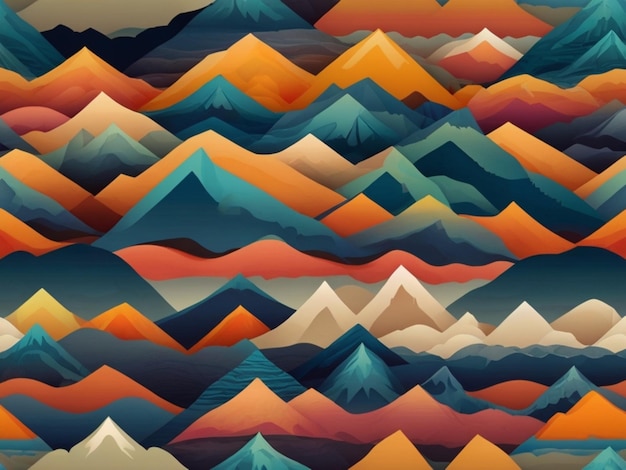 mountains gradient background