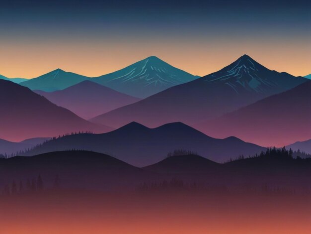 Photo mountains gradient background