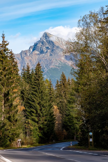 Mountains of High Tatras in autumn near Strbske Pleso