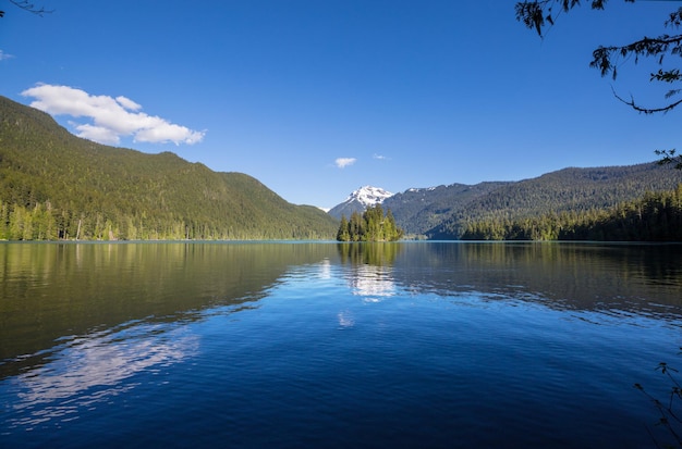 Mountains lake