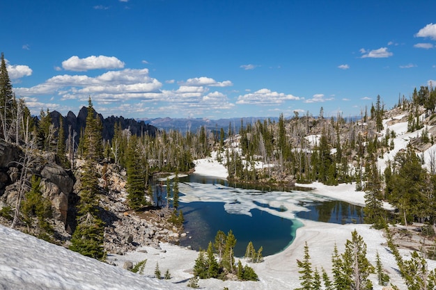 Mountains lake