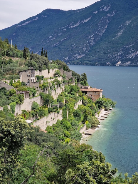 Mountains and lakeside