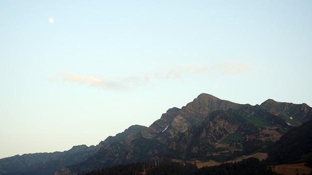 Paesaggio delle montagne al mattino, sochi russia