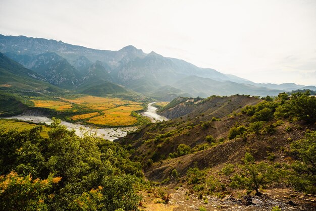 Mountains landscape near Permet Albania