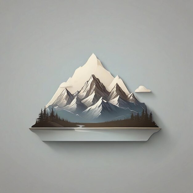 Mountains logo design Mountains vector