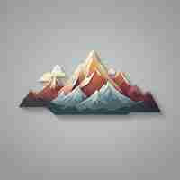 Photo mountains logo design mountains vector