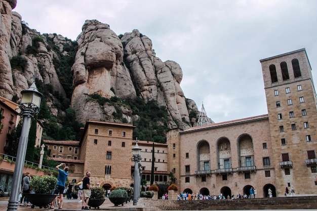 mountains and Montserrat monastery Barcelona Spain