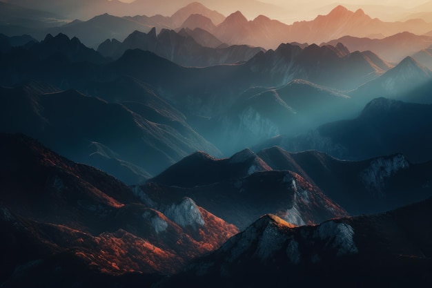 Mountains in the morning wallpapers