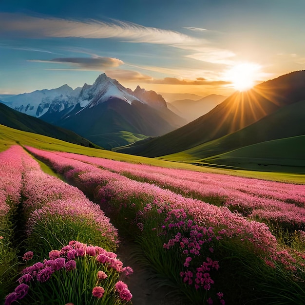 Mountains nature grasses flowers hills plains valleys and rivers wallpapers