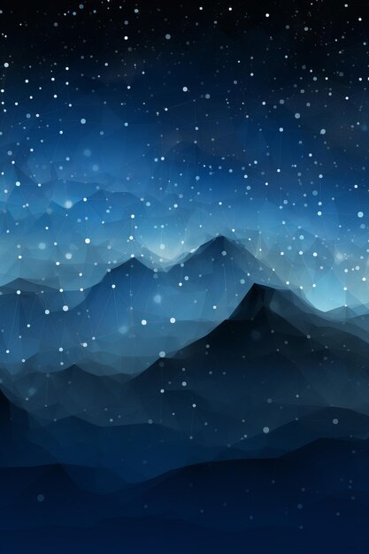 Photo mountains at night with stars in the sky