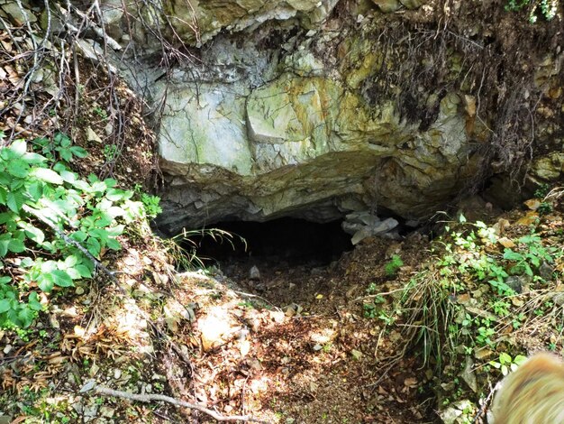 Mountains of the North Caucasus, a small grotto on Mount Beshtau. Pyatigorsk, Russia.