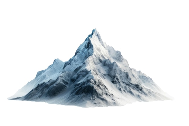 Горные вершины изолированы на белом фоне