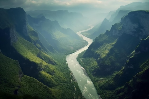 The mountains and rivers of the motherland AI generative