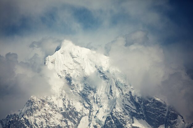 Mountains in Sagarmatha region, Himalaya