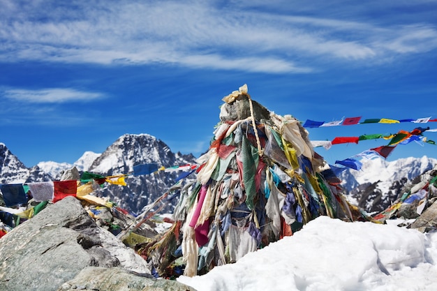 Mountains in sagarmatha region, himalaya