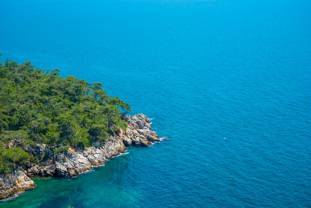 The mountains and the sea in Turkey on a summer and sunny day