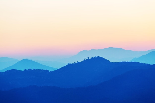 Mountains silhouette