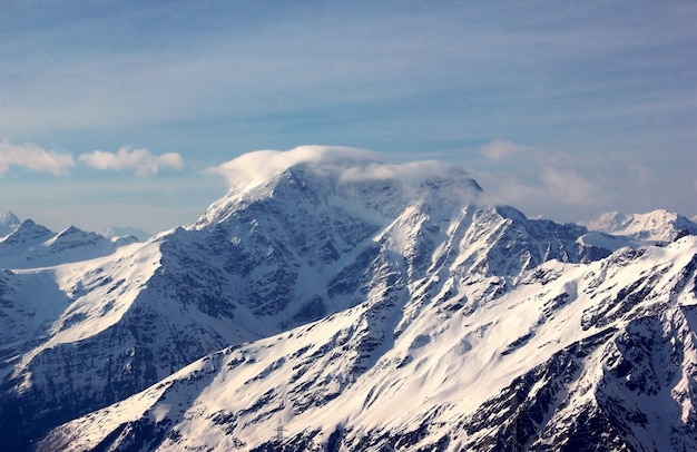 Мountains in snowescape