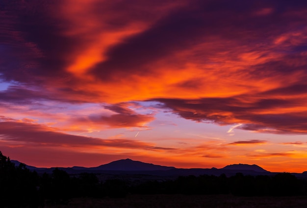 Mountains on sunset