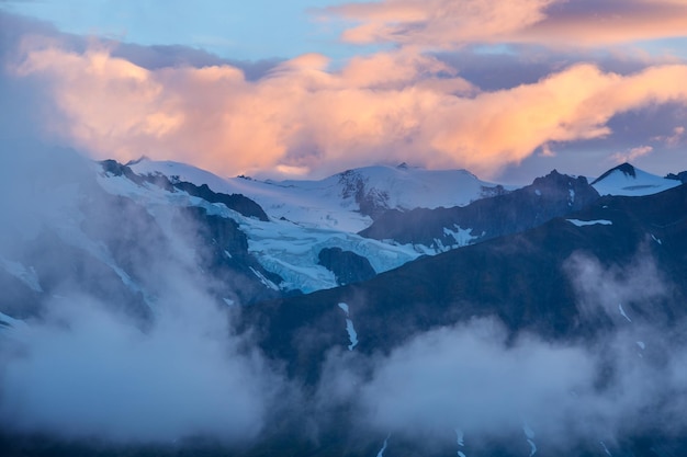 Mountains on sunset