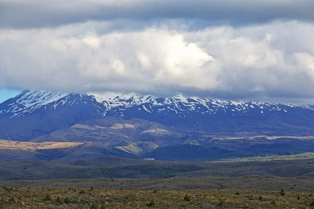 Mountains in Tongariro national Park, New Zealand